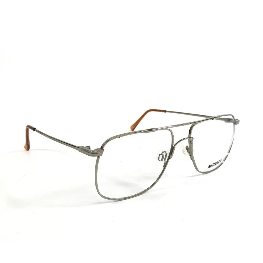 Autoflex by Flexon Eyeglasses Frames 10 NATURAL Silver Wire Rim 55-16-140
